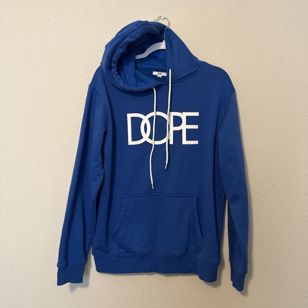 DOPE streetwear Hoodie Sweater  Blue Men’s Pullover Medium